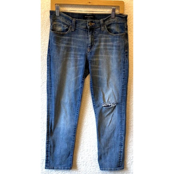 Banana Republic Denim - Banana Republic Jeans Size 6/28 Women Skinny Fit Blue Med Wash Denim Distressed